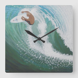 Reloj Cuadrado surfista de techo