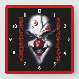 Reloj Cuadrado Surrujano de reemplazo - Payaso malvado