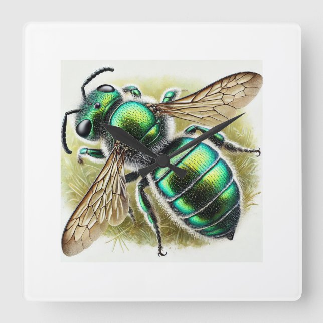 Reloj Cuadrado Sweat bee 300924IREF239 - Watercolor (Anverso)