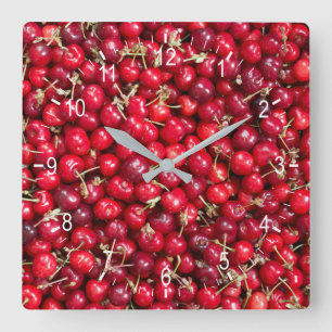 Reloj Cuadrado Sweet cherry pattern