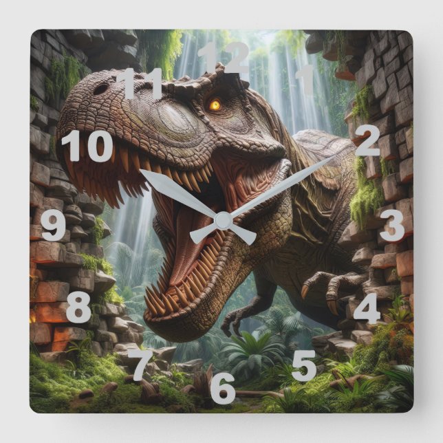 Reloj Cuadrado T-Rex Wall Clock (Anverso)