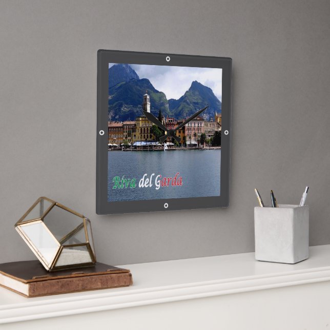Reloj Cuadrado TAA025 RIVA DEL GARDA, panorama, (Oficina)