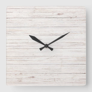 Reloj Cuadrado tablas de madera