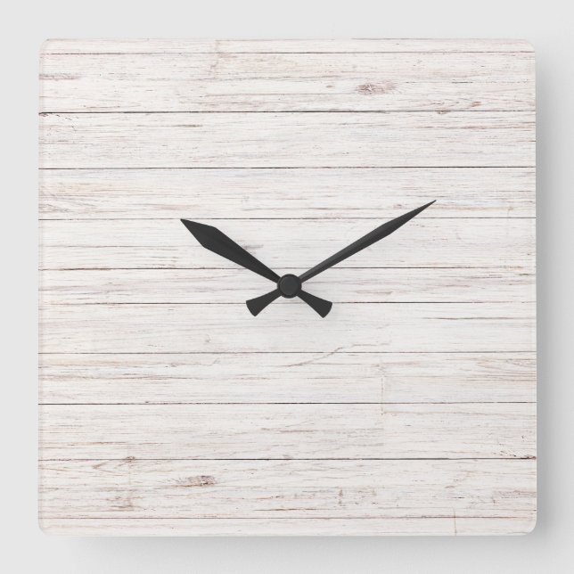 Reloj Cuadrado tablas de madera (Anverso)