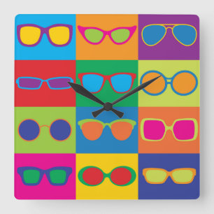 Reloj Cuadrado Tablero de damas de las lentes