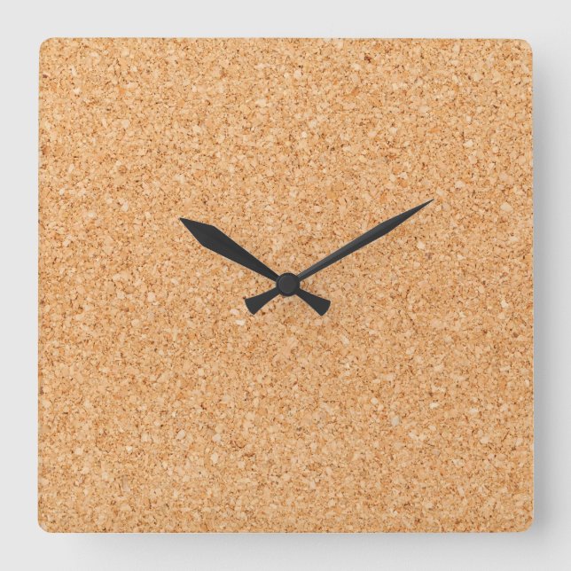 Reloj Cuadrado Tablón de corcho (Anverso)