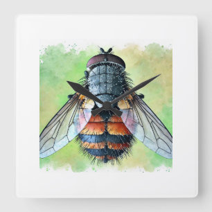 Reloj Cuadrado Tachinid fly 170924IREF219 - Watercolor