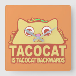 Reloj Cuadrado Tacocat Backwards II