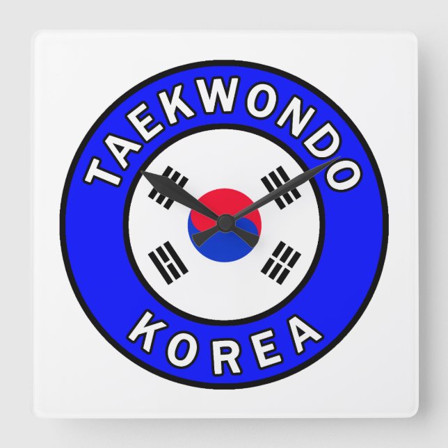 Reloj Cuadrado Taekwondo (Anverso)