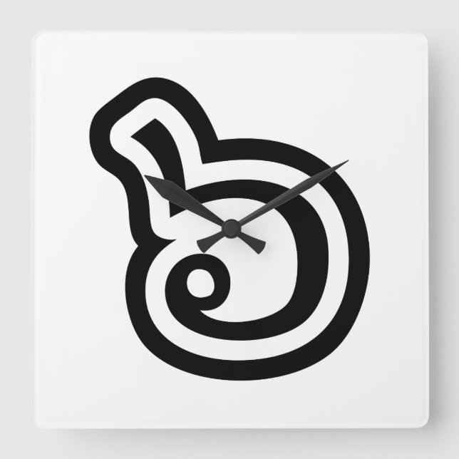 Reloj Cuadrado Tailandia Número 6 / Seis / ๖ (Ho/Hok) Idioma tail (Anverso)