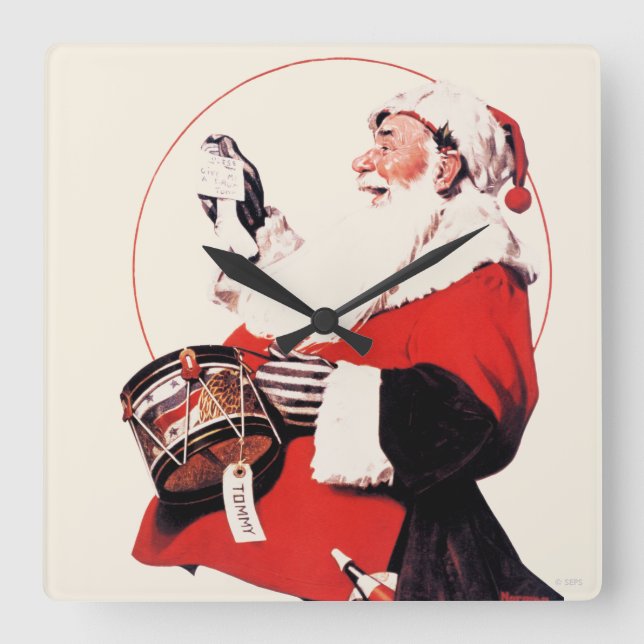 Reloj Cuadrado Tambor para Tommy (Anverso)