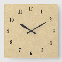 Reloj Cuadrado Tan Leather Look