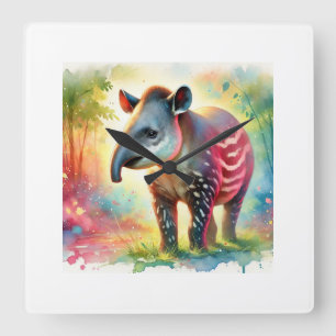 Reloj Cuadrado Tapir in the Serene Forest 040924AREF113 - Waterco