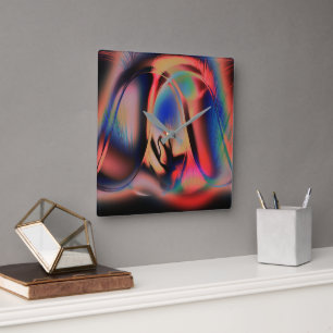 Reloj Cuadrado Tarde artificial de última hora, de piel inflada