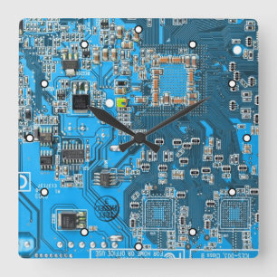 Reloj Cuadrado Tarjeta de circuito azul PCB del conjunto del circ
