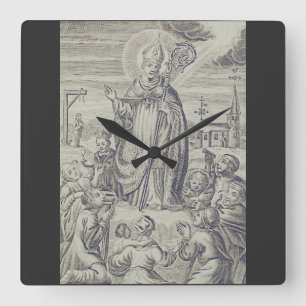 Reloj Cuadrado Tarjeta Santa del Obispo Amandus de Maastricht