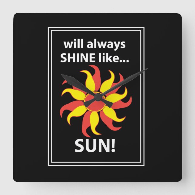 Reloj Cuadrado Tarot Sun Mystical Tarot (Anverso)