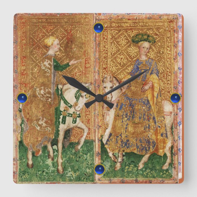 RELOJ CUADRADO TAROTES DE RENACIMIENTO ANTIGUO/DOSIS DE MONEDAS Y (Anverso)