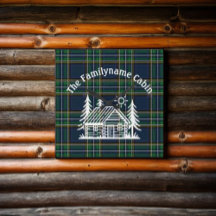 Tartan de cabaña de troncos rústicos
