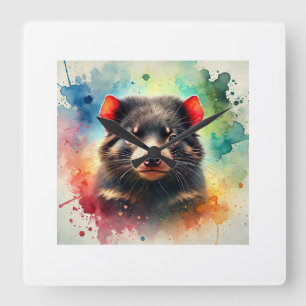 Reloj Cuadrado Tasmanian Devil 160724AREF259 - Watercolor