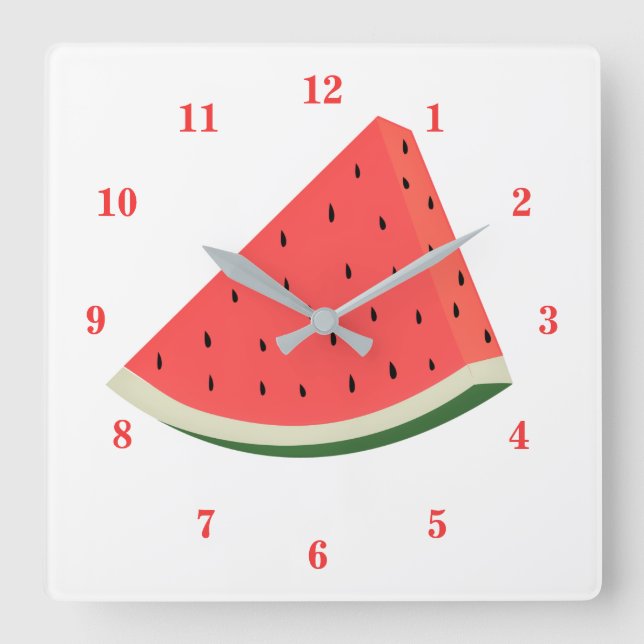 Reloj Cuadrado Tasty Watermelon - Sweet (Anverso)