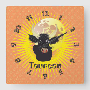 Reloj Cuadrado Taureau 21 avril au 20 mai Horloges