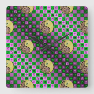 Reloj Cuadrado Tauro & Gallo de Metal