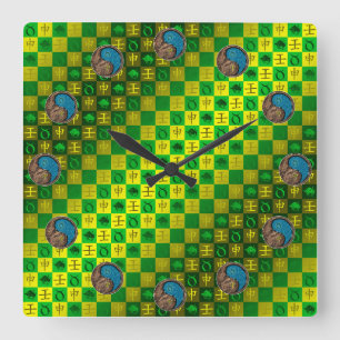 Reloj Cuadrado Tauro & Mono de Agua