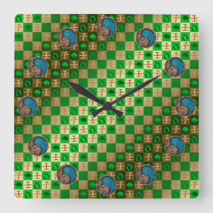 Reloj Cuadrado Tauro y Rata de Agua