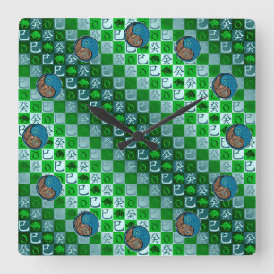 Reloj Cuadrado Tauro y Serpiente de Agua