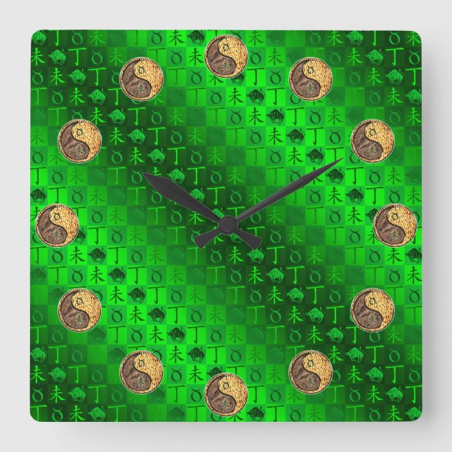 Reloj Cuadrado Taurus & Fire Goat (Anverso)