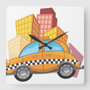 Reloj Cuadrado Taxi Cab