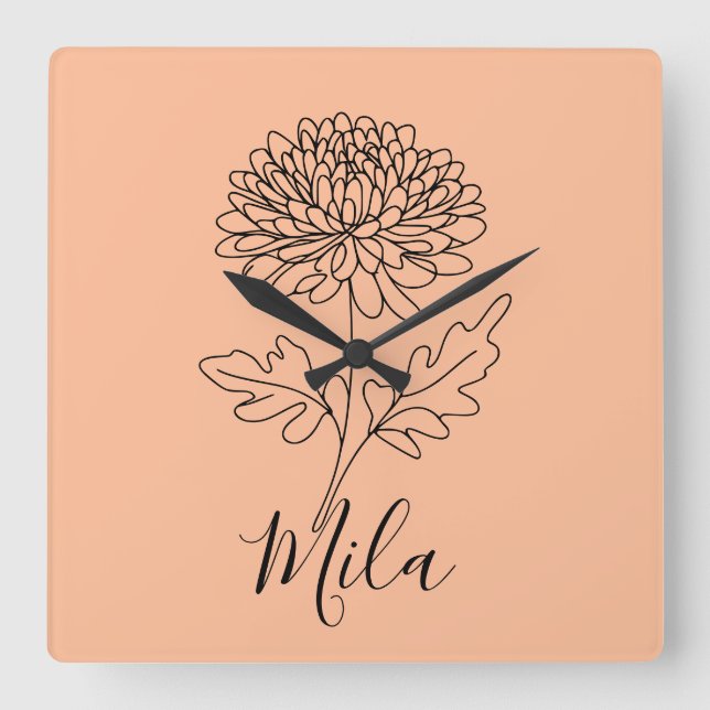 Reloj Cuadrado Taza Térmica (Anverso)