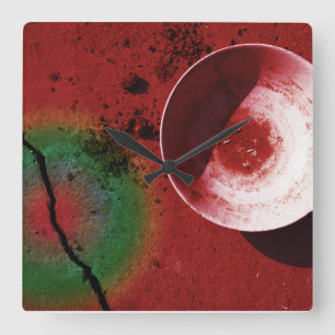 Reloj Cuadrado Tazón y caca