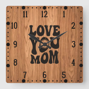 Reloj Cuadrado Te amo mamá - Día de la Madre