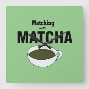 Reloj Cuadrado Té Verde Matcha