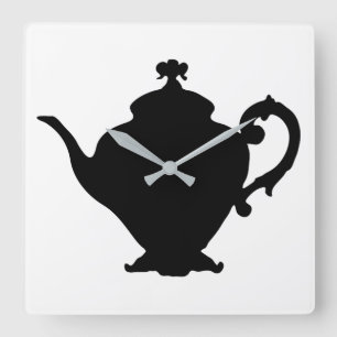 Reloj Cuadrado Teapot Silhouette