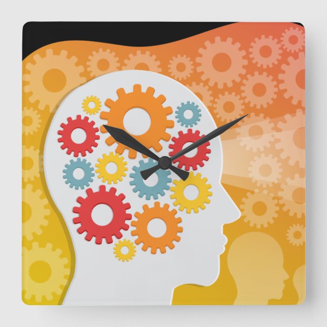 Reloj Cuadrado Tech Design Square Wall Clock (Anverso)