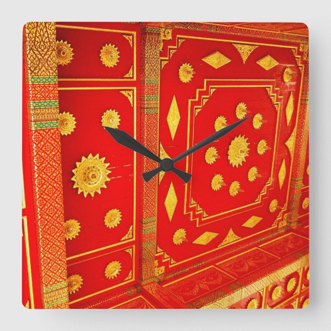 Reloj Cuadrado Techo tailandés de Pavillion (Anverso)