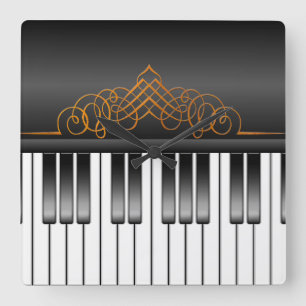 Reloj Cuadrado Teclado de piano