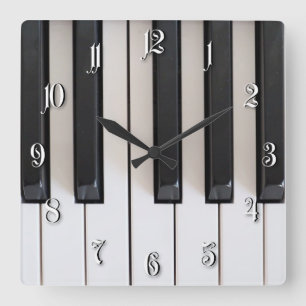 Reloj Cuadrado Teclado de piano de Digitaces
