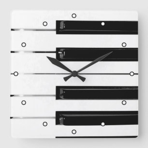 Reloj Cuadrado Teclas de teclado de piano con puntos
