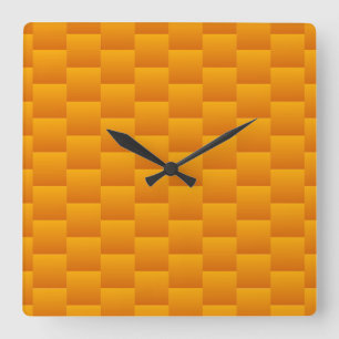 Reloj Cuadrado Tejido amarillo quemado
