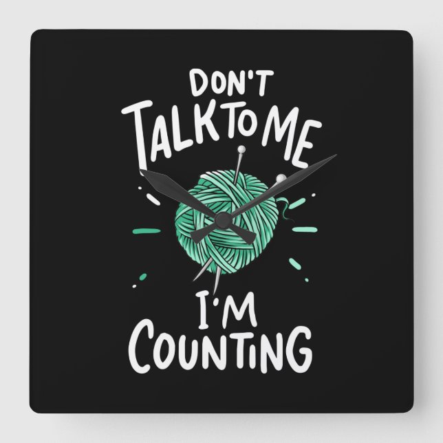 Reloj Cuadrado Tejido de crocheting (Anverso)