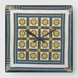 Reloj Cuadrado Tejido de girasol