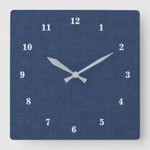 Reloj Cuadrado Tejido de jeans azules
