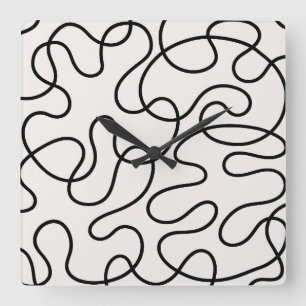 Reloj Cuadrado Tejido de Línea Minimalista