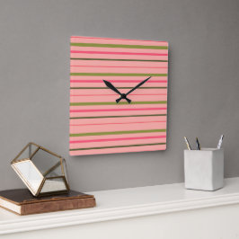 Reloj Cuadrado Tema Berry Bright