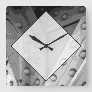 Reloj Cuadrado Tema Digital Art. de la construcción