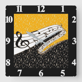 Reloj Cuadrado Tema musical del oro